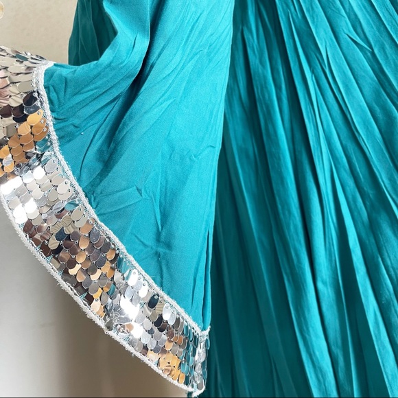 Payet Sequin Cardigan Turquoise Size 4 - Picture 6 of 10